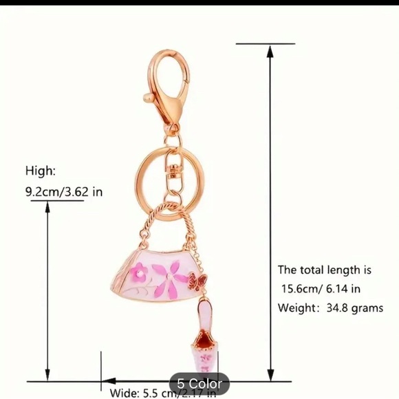 MINI FLOWER HANDBAG KEYCHAIN / CHARM - Picture 6 of 6